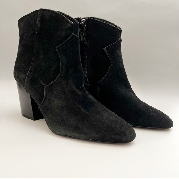 Zara Shoes - NWT ZARA Western Suede Black Ankle Boots US 9